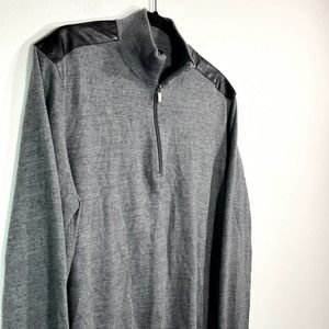 MICHAEL Michael‎ Kors Wool Blend Gray Quarter Zip Pullover XL
